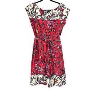 Lilly Pulitzer Silk Blend Paisley Floral Belted Dress